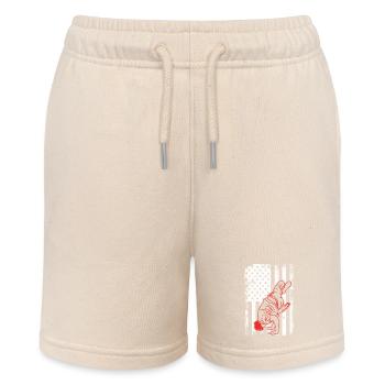USA Flagge Patriotischer Break Dancer - Stanley/Stella Teenager Bio-Joggingshorts MINI BOLTER - Natur - Vorne
