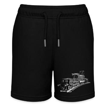 Lokomotive "Krokodil" - Stanley/Stella Teenager Bio-Joggingshorts MINI BOLTER - Schwarz - Vorne
