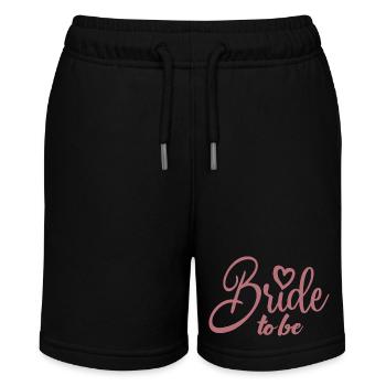 Braut, um süß zu sein Zukunft Frau Braut Dusche Hochzeit - Stanley/Stella Teenager Bio-Joggingshorts MINI BOLTER - Schwarz - Vorne