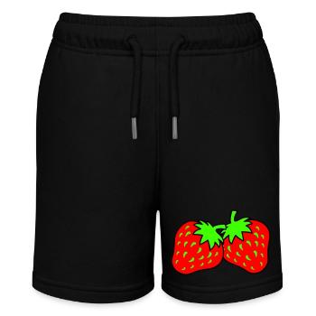 erdbeeren - Stanley/Stella Teenager Bio-Joggingshorts MINI BOLTER - Schwarz - Vorne