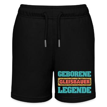 Gift for track builders - Stanley/Stella MINI BOLTER Organic Teen Jogging Shorts - black - Front