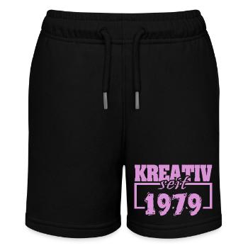 1979 - Stanley/Stella MINI BOLTER Organic Teen Jogging Shorts - black - Front