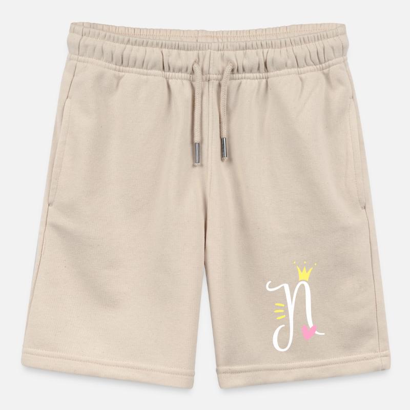 Buchstabe N Anfangsbuchstabe Krone Stanley/Stella Teenager Bio-Joggingshorts MINI BOLTER