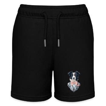 Border Collie - Stanley/Stella Teenager Bio-Joggingshorts MINI BOLTER - Schwarz - Vorne