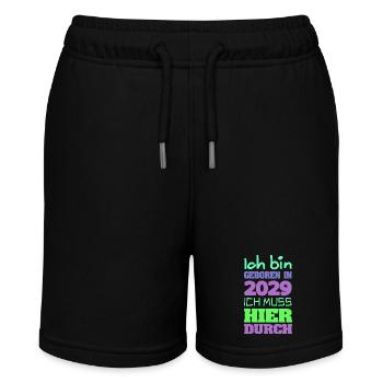 2029 - Stanley/Stella Teenager Bio-Joggingshorts MINI BOLTER - Schwarz - Vorne