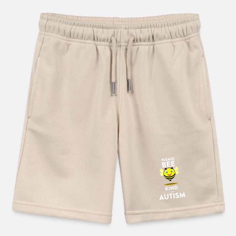 Bee with a message for autism Stanley/Stella MINI BOLTER Organic Teen Jogging Shorts