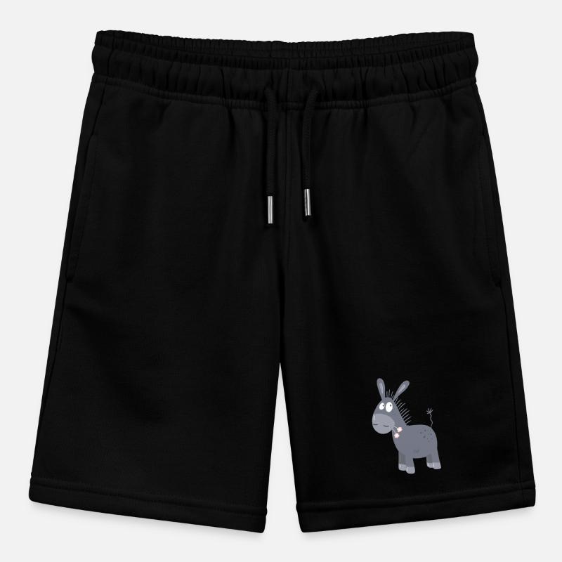 Kleiner Esel Mit Blümchen I Muli Maultier Comic Stanley/Stella Teenager Bio-Joggingshorts MINI BOLTER
