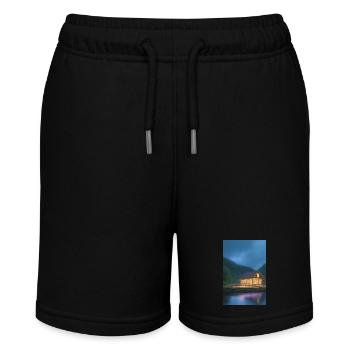 Charming lakeside cabin - Stanley/Stella MINI BOLTER Organic Teen Jogging Shorts - black - Front