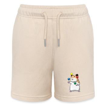 Hamster Jongleur Jonglieren - Stanley/Stella Teenager Bio-Joggingshorts MINI BOLTER - Natur - Vorne