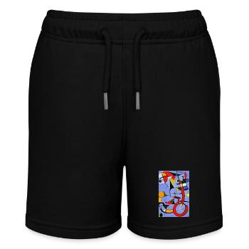 Abstrakte Kunst - Stanley/Stella Teenager Bio-Joggingshorts MINI BOLTER - Schwarz - Vorne