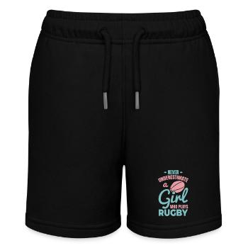 Rugby Player Girls - Stanley/Stella MINI BOLTER Organic Teen Jogging Shorts - black - Front
