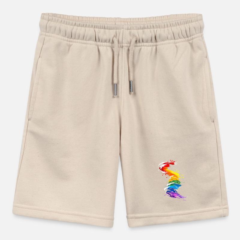 Abstraktes Regenbogen Pride Tornado Design - Lebendig Stanley/Stella Teenager Bio-Joggingshorts MINI BOLTER
