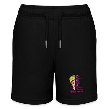 Sternzeichen Widder - Stanley/Stella Teenager Bio-Joggingshorts MINI BOLTER - Schwarz - Vorne