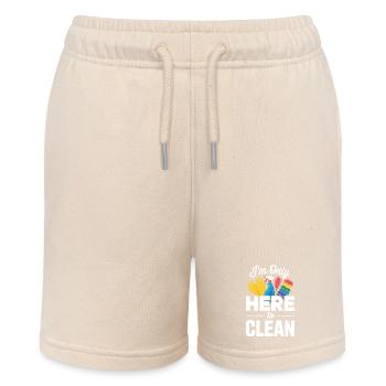 Reinigung Reinigungskraftz Hier Um Zu Putzen - Stanley/Stella Teenager Bio-Joggingshorts MINI BOLTER - Natur - Vorne