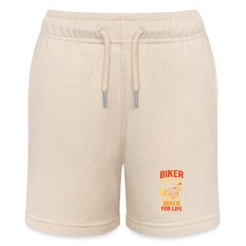 Biker For Life Biker – Motorrad-Leidenschaft - Stanley/Stella Teenager Bio-Joggingshorts MINI BOLTER - Natur - Vorne