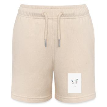 Leichtigkeit Schmetterling minimalistisches Design - Stanley/Stella Teenager Bio-Joggingshorts MINI BOLTER - Natur - Vorne