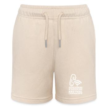 Erstmal laminieren, Digitalisierungs Satire - Stanley/Stella Teenager Bio-Joggingshorts MINI BOLTER - Natur - Vorne