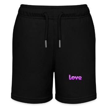 Text Love - Stanley/Stella Teenager Bio-Joggingshorts MINI BOLTER - Schwarz - Vorne