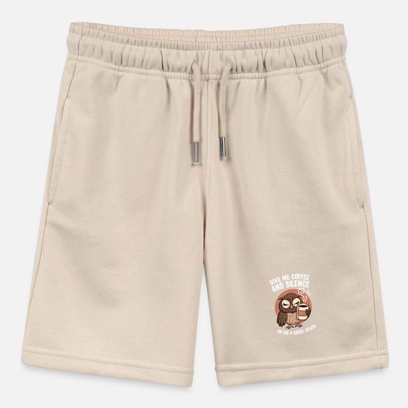 Kaffee Eule - geb mir Kaffee und Stille oder stirb Stanley/Stella Teenager Bio-Joggingshorts MINI BOLTER