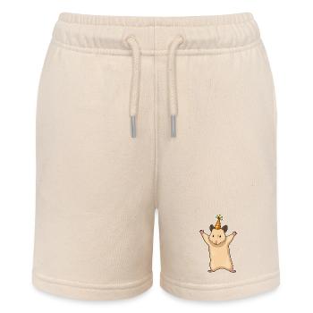 Hamster Geburtstag Partyhut - Stanley/Stella Teenager Bio-Joggingshorts MINI BOLTER - Natur - Vorne