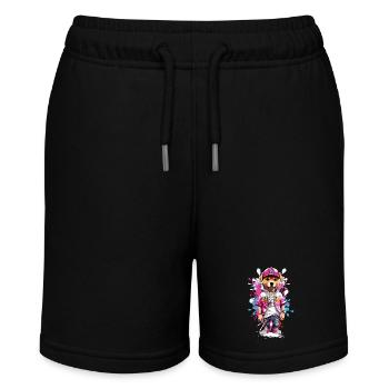 Hund - Stanley/Stella Teenager Bio-Joggingshorts MINI BOLTER - Schwarz - Vorne
