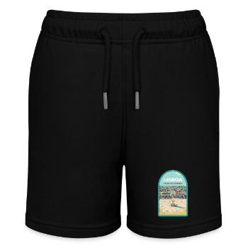 Illustration Commerce Square, Lisbon - Stanley/Stella MINI BOLTER Organic Teen Jogging Shorts - black - Front