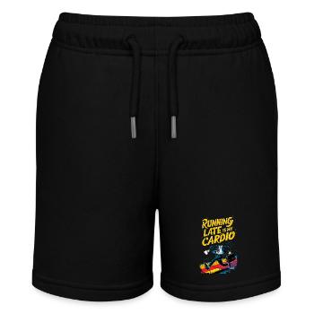 Running Late is my Cardio Funny Humor Office Gym - Stanley/Stella MINI BOLTER Organic Teen Jogging Shorts - black - Front
