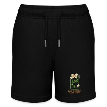 Startup Founder Survivor Burnout Recover - Stanley/Stella MINI BOLTER Organic Teen Jogging Shorts - black - Front