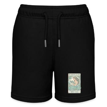 Mermaid Mermaid Reading Dreaming Books Gift - Stanley/Stella MINI BOLTER Organic Teen Jogging Shorts - black - Front