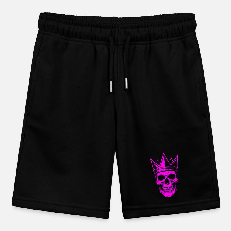 Neon Skull mit Krone Pink Gothic Style Sticker Stanley/Stella Teenager Bio-Joggingshorts MINI BOLTER
