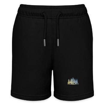 Wald Bäume - Stanley/Stella Teenager Bio-Joggingshorts MINI BOLTER - Schwarz - Vorne