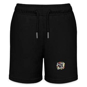 Smoothies make life better - Stanley/Stella MINI BOLTER Organic Teen Jogging Shorts - black - Front