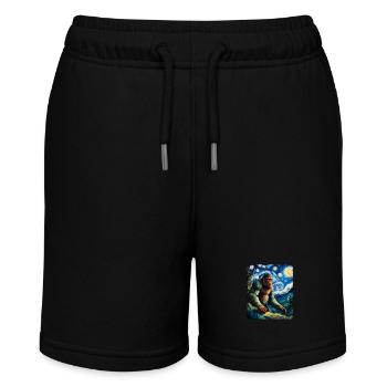 Big foot Painting Art Starry Night Van Gogh art - Stanley/Stella MINI BOLTER Organic Teen Jogging Shorts - black - Front