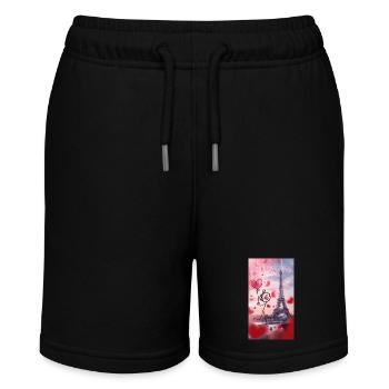 Stick Liebe Paris - Stanley/Stella Teenager Bio-Joggingshorts MINI BOLTER - Schwarz - Vorne