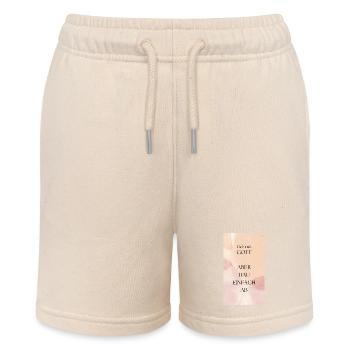 Geh mit Gott - Stanley/Stella Teenager Bio-Joggingshorts MINI BOLTER - Natur - Vorne
