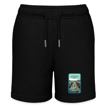 Illustration Rossio Square, Lisbon - Stanley/Stella MINI BOLTER Organic Teen Jogging Shorts - black - Front