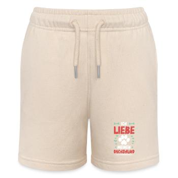 I love my dachshund - Stanley/Stella MINI BOLTER Organic Teen Jogging Shorts - soft Ecru - Front