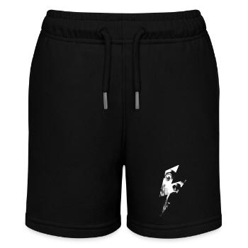 Aufgeblitzt - Stanley/Stella Teenager Bio-Joggingshorts MINI BOLTER - Schwarz - Vorne