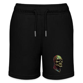 Ein sympathischer Schädel - Stanley/Stella Teenager Bio-Joggingshorts MINI BOLTER - Schwarz - Vorne