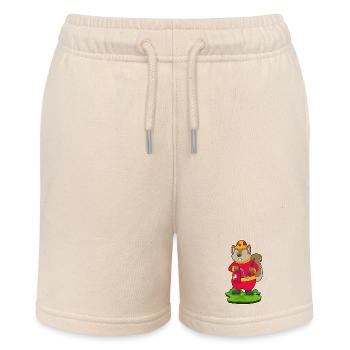 Squirrel Firefighter Fire Extinguisher Fire Brigade - Stanley/Stella MINI BOLTER Organic Teen Jogging Shorts - soft Ecru - Front