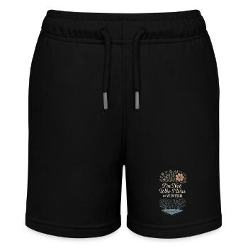 Achtsames Wachstum, Frühlingserneuerung, - Stanley/Stella Teenager Bio-Joggingshorts MINI BOLTER - Schwarz - Vorne