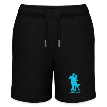 Tanzendes Pärchen Silhouette - Stanley/Stella Teenager Bio-Joggingshorts MINI BOLTER - Schwarz - Vorne