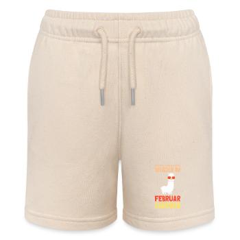 Februar Geburtstag Alpaka Spruch Lustig - Stanley/Stella Teenager Bio-Joggingshorts MINI BOLTER - Natur - Vorne