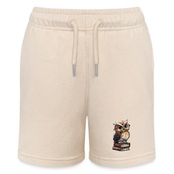 Owl Wise Stack Librarian Humor Buchclub - Stanley/Stella Teenager Bio-Joggingshorts MINI BOLTER - Natur - Vorne