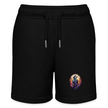 Gruseliges Halloween-partykostüm, Zombie-krieger - Stanley/Stella MINI BOLTER Organic Teen Jogging Shorts - black - Front