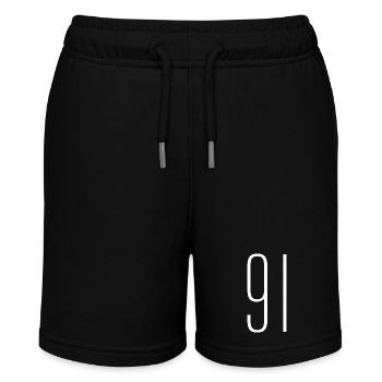 91 - Stanley/Stella Teenager Bio-Joggingshorts MINI BOLTER - Schwarz - Vorne