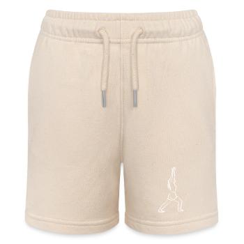 Yogini Sketch - Stanley/Stella MINI BOLTER Organic Teen Jogging Shorts - soft Ecru - Front