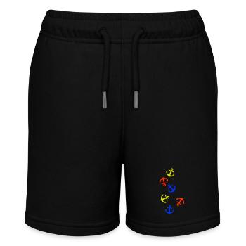 Anker Bunt - Stanley/Stella Teenager Bio-Joggingshorts MINI BOLTER - Schwarz - Vorne