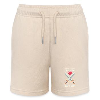 Bonus-Papa freigeschaltet | Stiefvater Patchwork - Stanley/Stella Teenager Bio-Joggingshorts MINI BOLTER - Natur - Vorne
