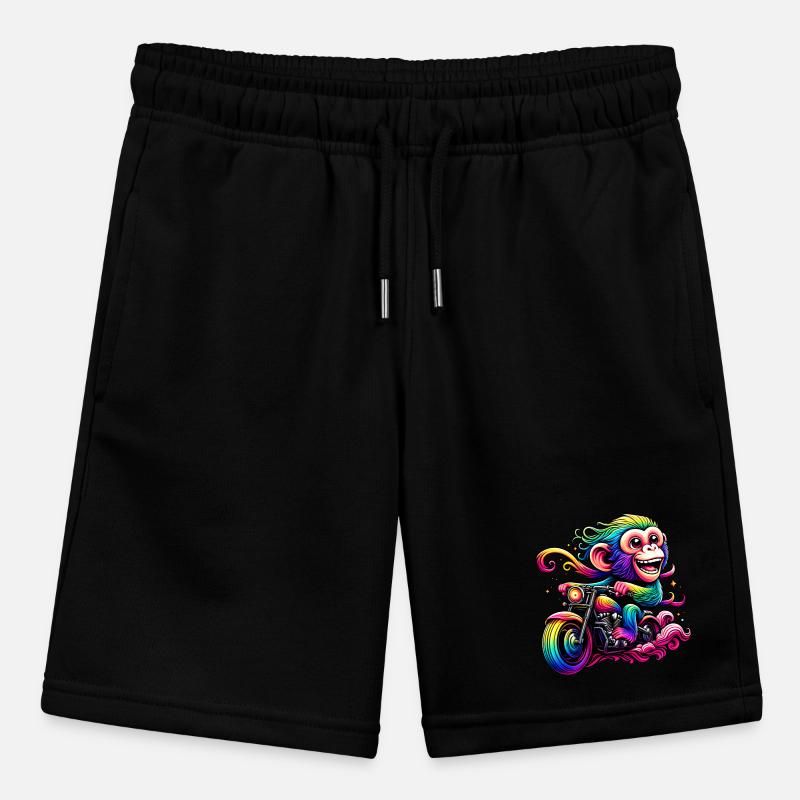Rainbow monkey at the rainbow wheel Stanley/Stella MINI BOLTER Organic Teen Jogging Shorts